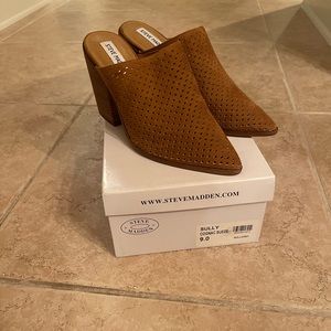 steve madden sully cognac suede shoes NWT